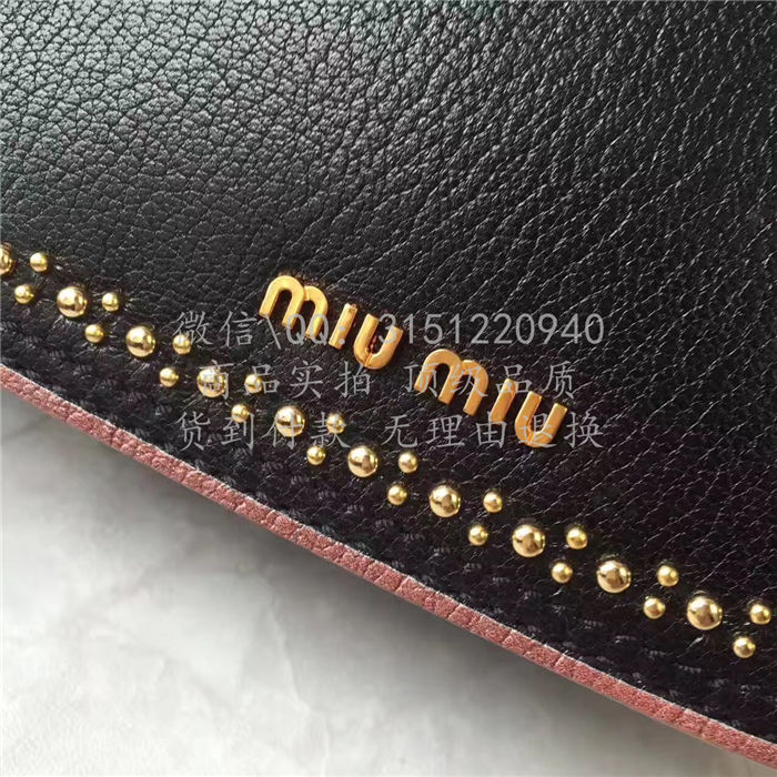 顶级高仿包包缪缪miumiu单肩包 5BH019 mini全皮钻扣单肩包高仿奢侈品