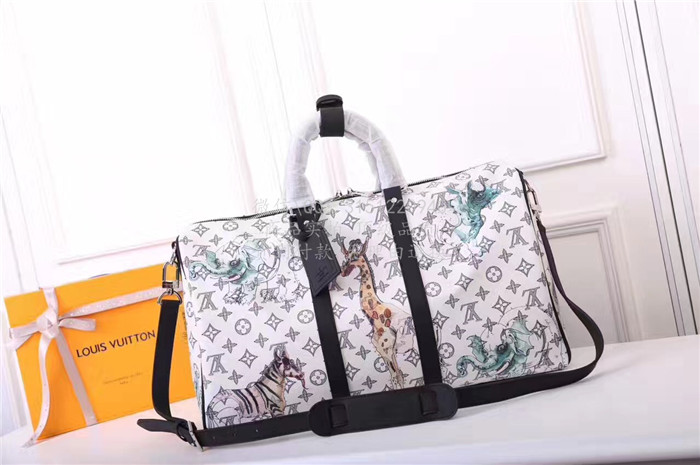 高仿包包LV旅行袋 M41449 KEEPALL45旅行袋(配肩带）高仿奢侈品