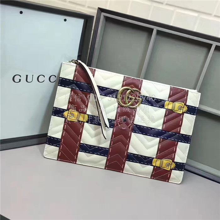 gucci古驰钱包 466489 彩印GGMarmont真皮手拿包