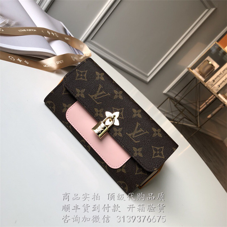 LV 芭蕾粉 M62566 Flower 钱夹