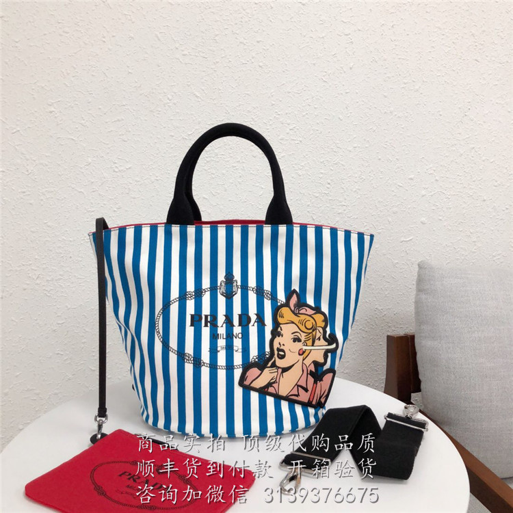 Prada 蓝色 1BG163-1 托特包