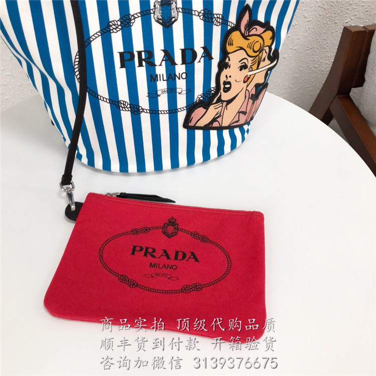 Prada 蓝色 1BG163-1 托特包