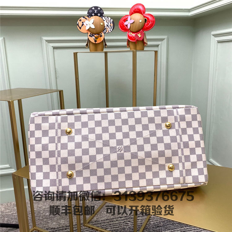 lv/路易威登 白色棋盘格 白格 artsy 中号手袋 手提包