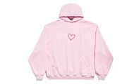 Balenciaga/巴黎世家 粉色 LOVEY HOODIE大廓形连帽卫衣 739024