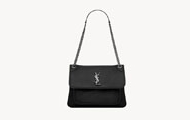 YSL/圣罗兰 黑色 NIKI中号粒面羊皮革手袋 633178