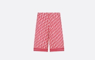 Dior/迪奥 红色和白色桑蚕丝斜纹面料 Oblique 印花 短裤 013C121A4751_C073