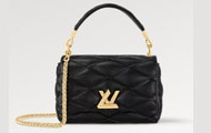 LV/路易威登 黑色 羊皮 GO-14 中号手袋 M12004