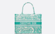 Dior/迪奥 海蓝色茹伊印花刺绣 中号 Dioriviera Dior Book Tote 手袋 M1296ZTDT_M03I