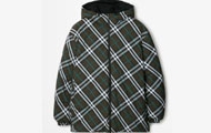 巴宝莉/Burberry 舒适棕 双面两穿格纹尼龙 Snowdonia 羽绒服 809459