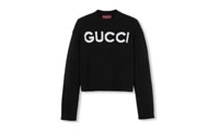 Gucci/古驰 女士 黑色饰Gucci嵌花羊毛上衣 770072