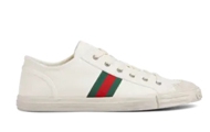 Gucci/古驰 白色男士织带运动鞋 786366