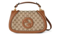 Gucci/古驰 米色拼棕色 Gucci Blondie系列中号手提包 815716