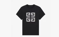 GIVENCHY/纪梵希 男士黑色 4G LOGO T恤 BW707Z3YDC