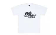 BALENCIAGA/巴黎世家 白色 HAND DRAWN BB ICON 中号版型 T恤 612965TNVN49040