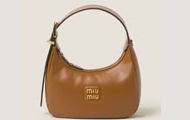 Miumiu/缪缪 焦糖色 皮革Hobo手袋 5BC161