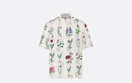 Dior/迪奥 白色桑蚕丝植物标本插图 短袖衬衫 493C545A6255_C080