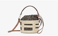 FENDI 8BS079APH2F1LEH 女士米色 FENDI Step Out 迷你手袋