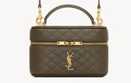 YSL/圣罗兰 浅麝香色 GABY羊皮革化妆包 766731