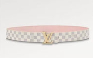 LV/路易威登 女士白色拼粉色 LV INITIALES 30 毫米双面腰带 M0571W