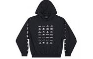 BALENCIAGA/巴黎世家 男士黑色 ARCHIVES LOGOS HOODIE 中号版型连帽卫衣 726241TNVQ81070